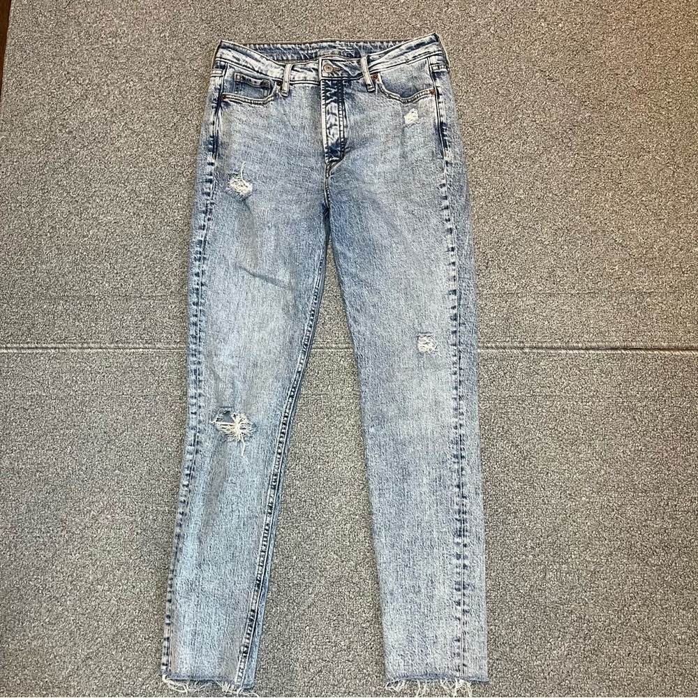 Old Navy Extra High Rise Pop Icon Skinny Jeans Button Fly Denim Womens Size 4